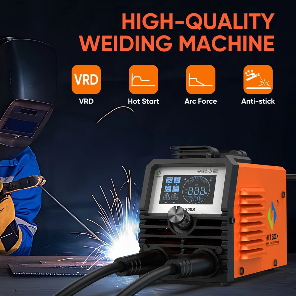 Welding Machine 2 in 1 ARC MMA LIFT TIG MINI IGBT Inverter, LED Digital Display. Portable Home Welder 220V 10-200A