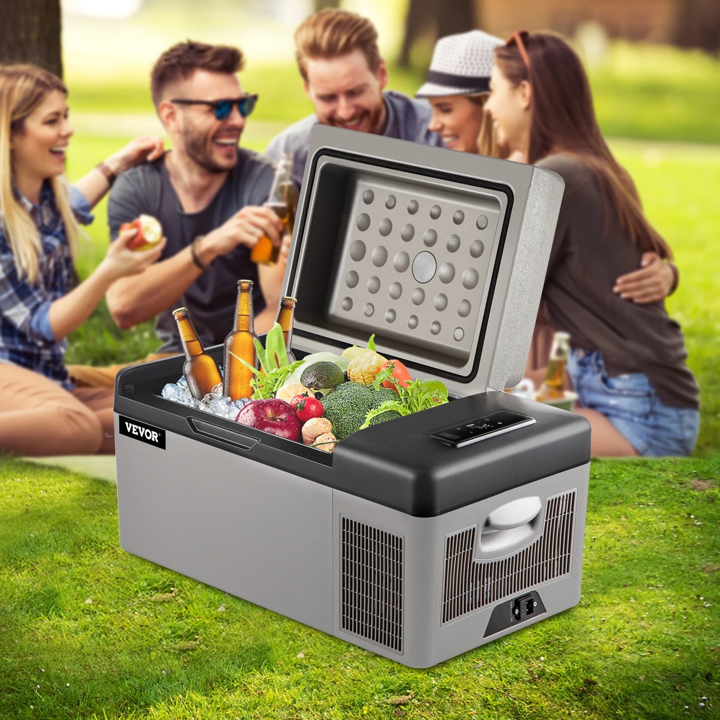 15-55L Portable Electric Refrigerator. Compressor 12V/24V DC 110-240V AC, Freezer, Refrigerator