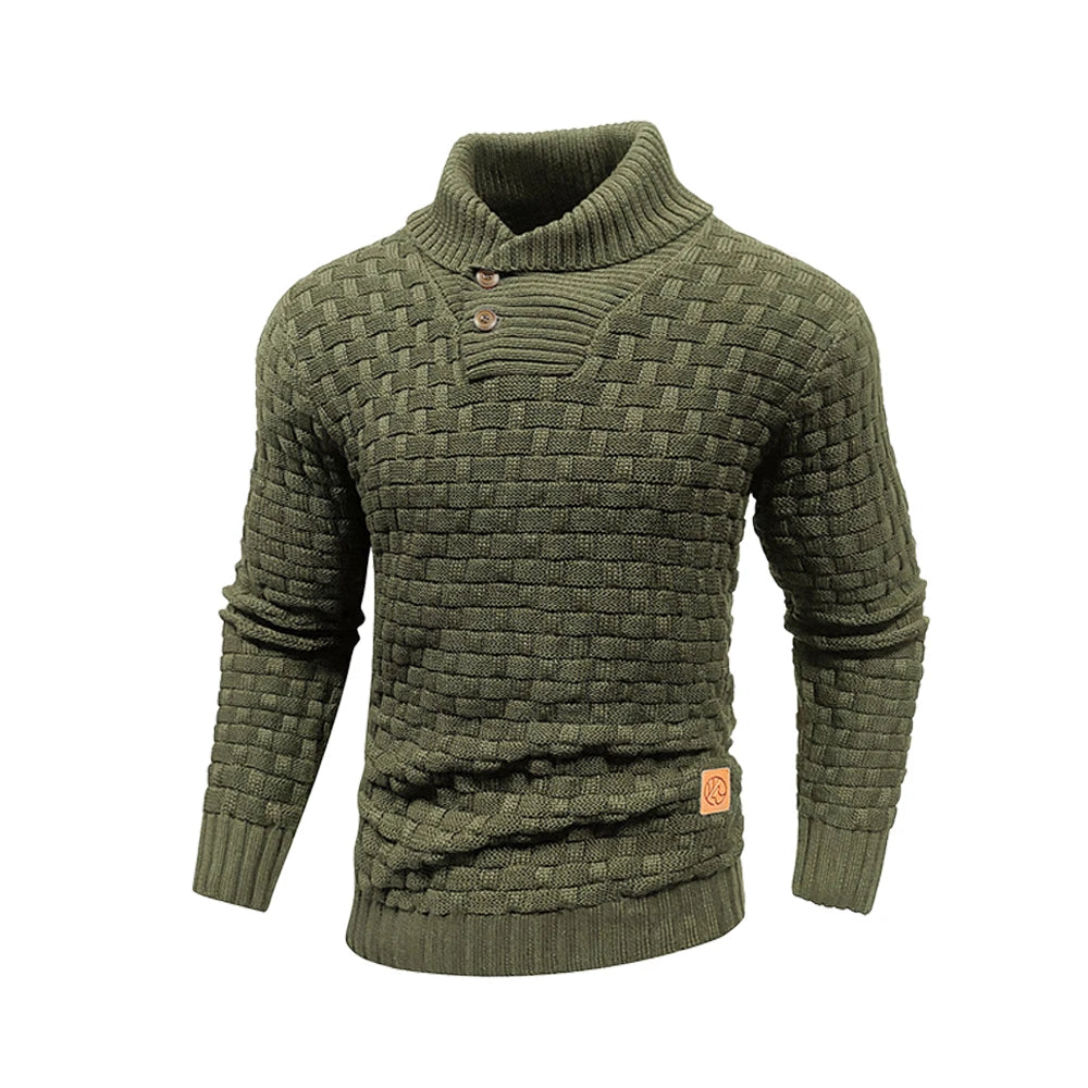Men’s, Women Knitted Sweater Crew Neck Long Sleeve Pullover Textured Ribbed Edge
