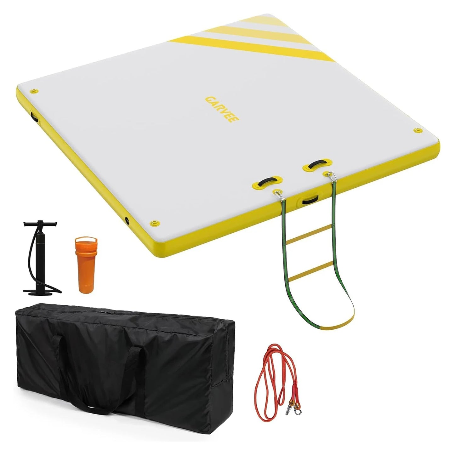 Inflatable Floating Dock, Swim Platform Floating Dock for Lake, Beach, Pond