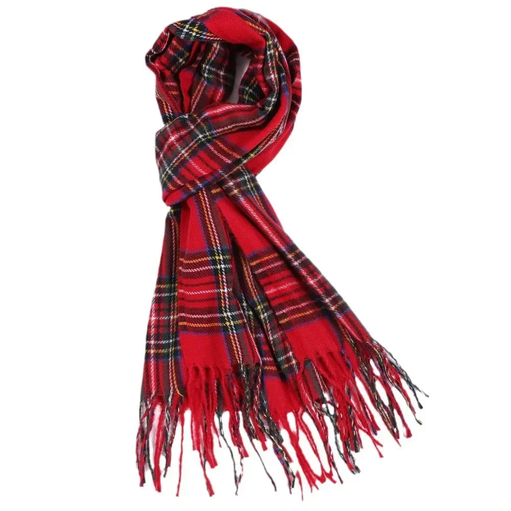 Scottish Style Warm Scarf/Shaw. Plaid Soft Long Wrap