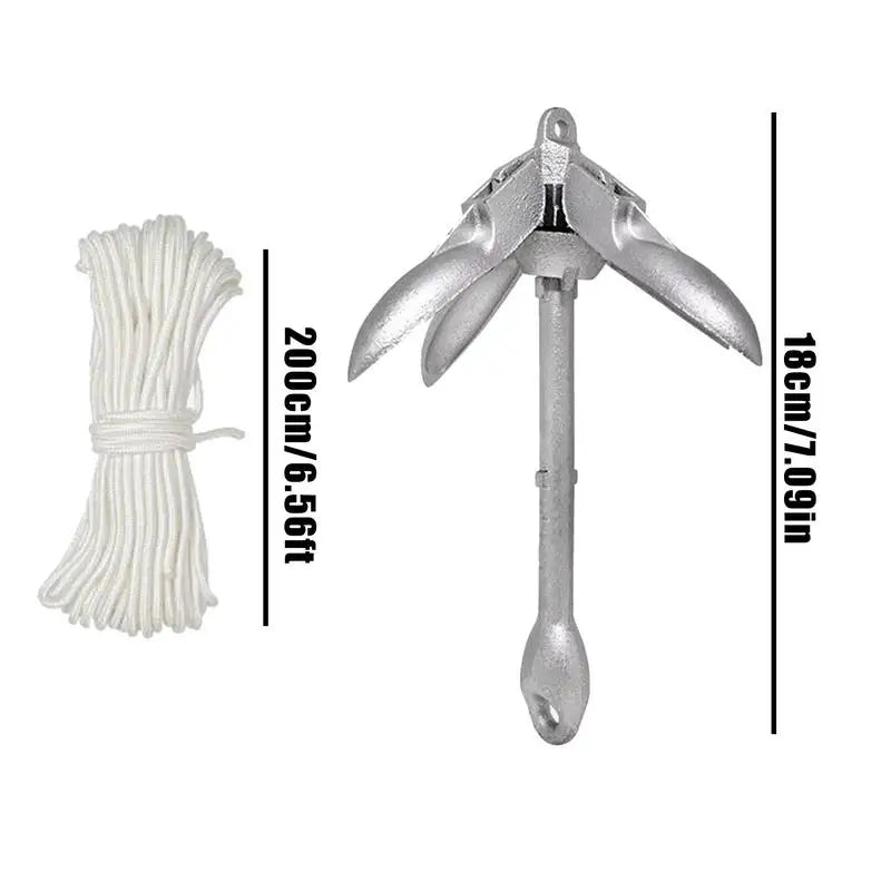 Kayak Anchoring Kit, Folding Retrievable Quick Release Boat Accessories For Kayaking Rafting