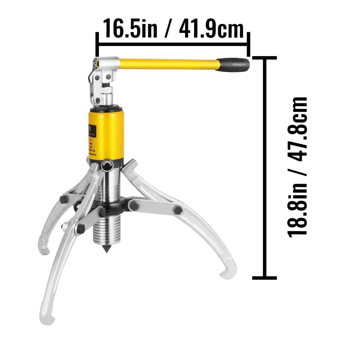 15 Ton Hydraulic Gear Wheel Bearing Puller, Separator Tool. Two & Three Adjustable Jaws With Portable Box for Repair Shop