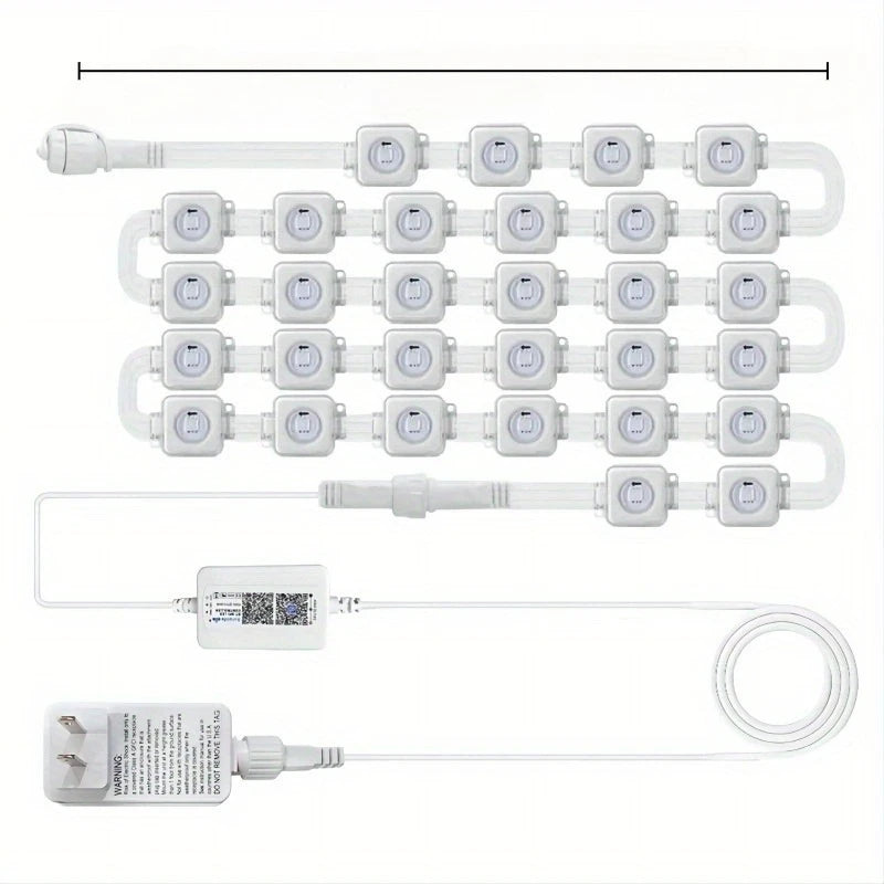 Eave Lights, Permanent Outdoor LED Light String Strip. APP Smart DlY Auto Scene Lighting Decor