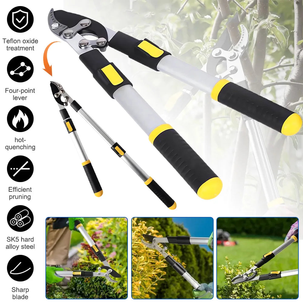 Garden Scissors, Steel Long Handle Fruit Tree Pruning Shears