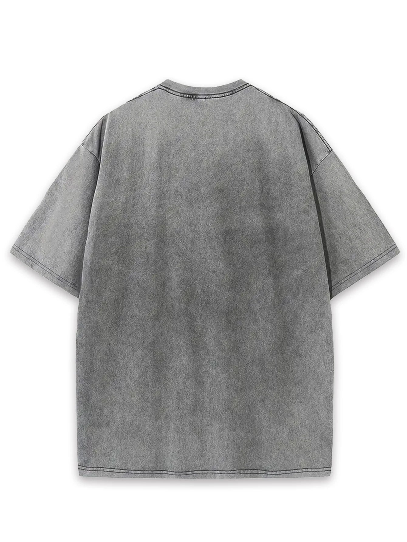 2 men's retro washed pure cotton round neck T-shirts summer casual solid color tops suitable for home and outdoor wear