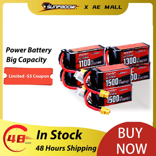 14.8V Lipo Battery 1100mAh 1300mAh 1500mAh 120C with XT60 Plug for RC