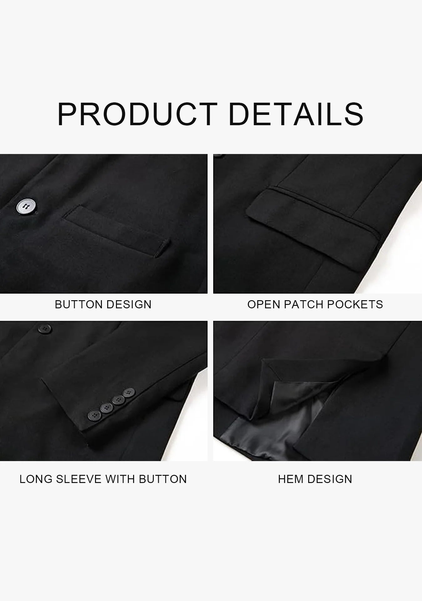 Mens Casual Suit Blazer Stand Collar Lightweight