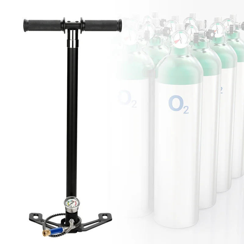 30mpa 4500psi 300bar 4 Stage High Pressure Air PCP Pump For Pcp Hunting Car Bicycle Refilling PCP Compressor
