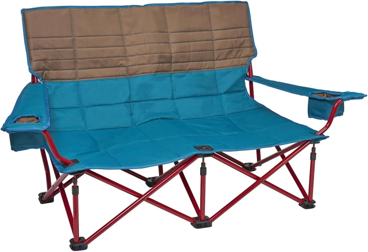 Low Loveseat 2 Person Camping Chair, Foldable Seat