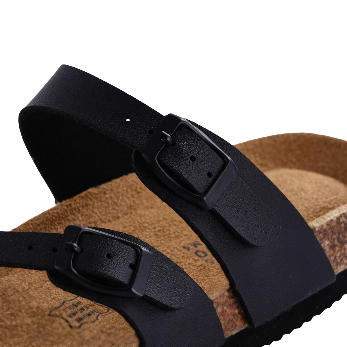 Women's Leather Clogs Slippers Black