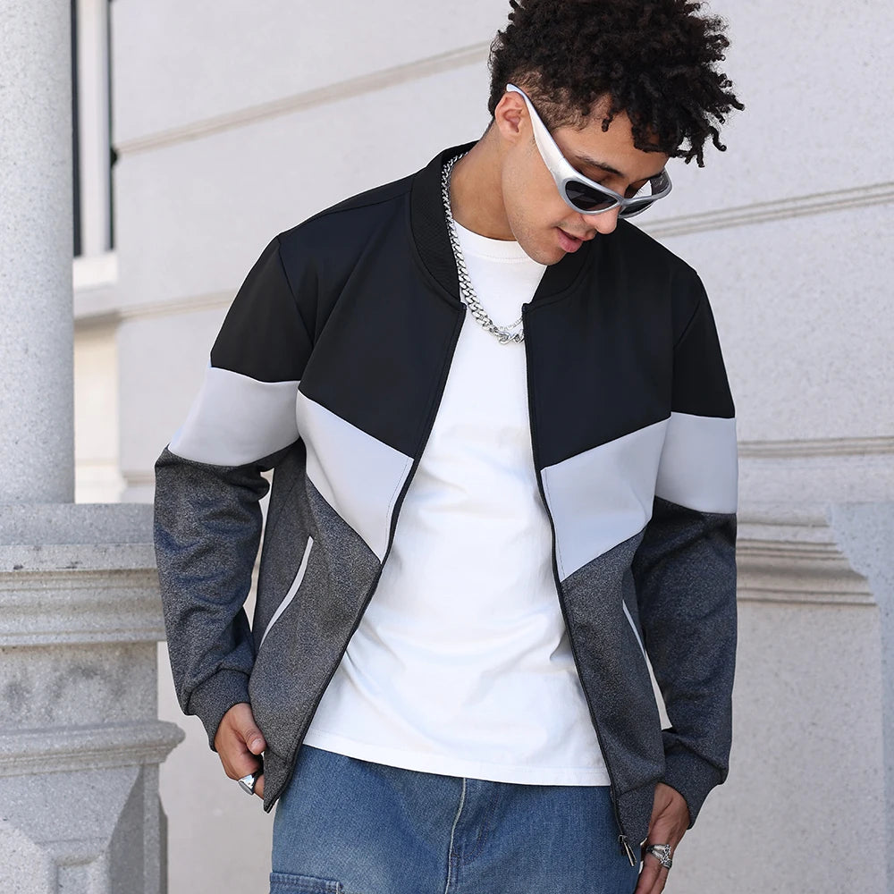 Men's Jacket Wind proof Bomber Overshirt Zip-Up