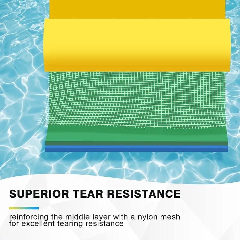 CTSC Lily Pad Floating Mat - Floating Water Mat - 9 x 4 Ft Floating Mat for Lake, 3-Layer Tear-Resistant XPE Foam