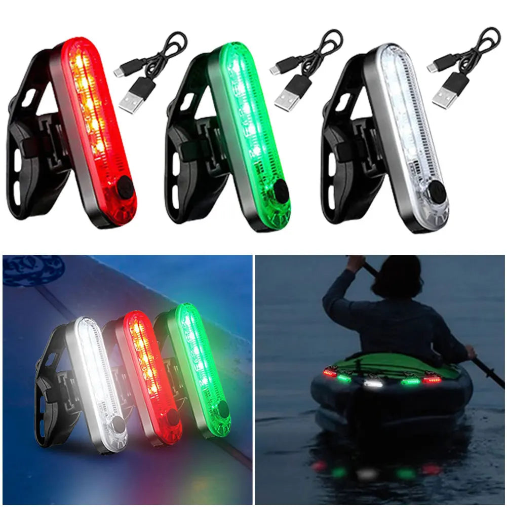 LED Boat Navigation Lights Type-C Signal Lamp 4 Modes