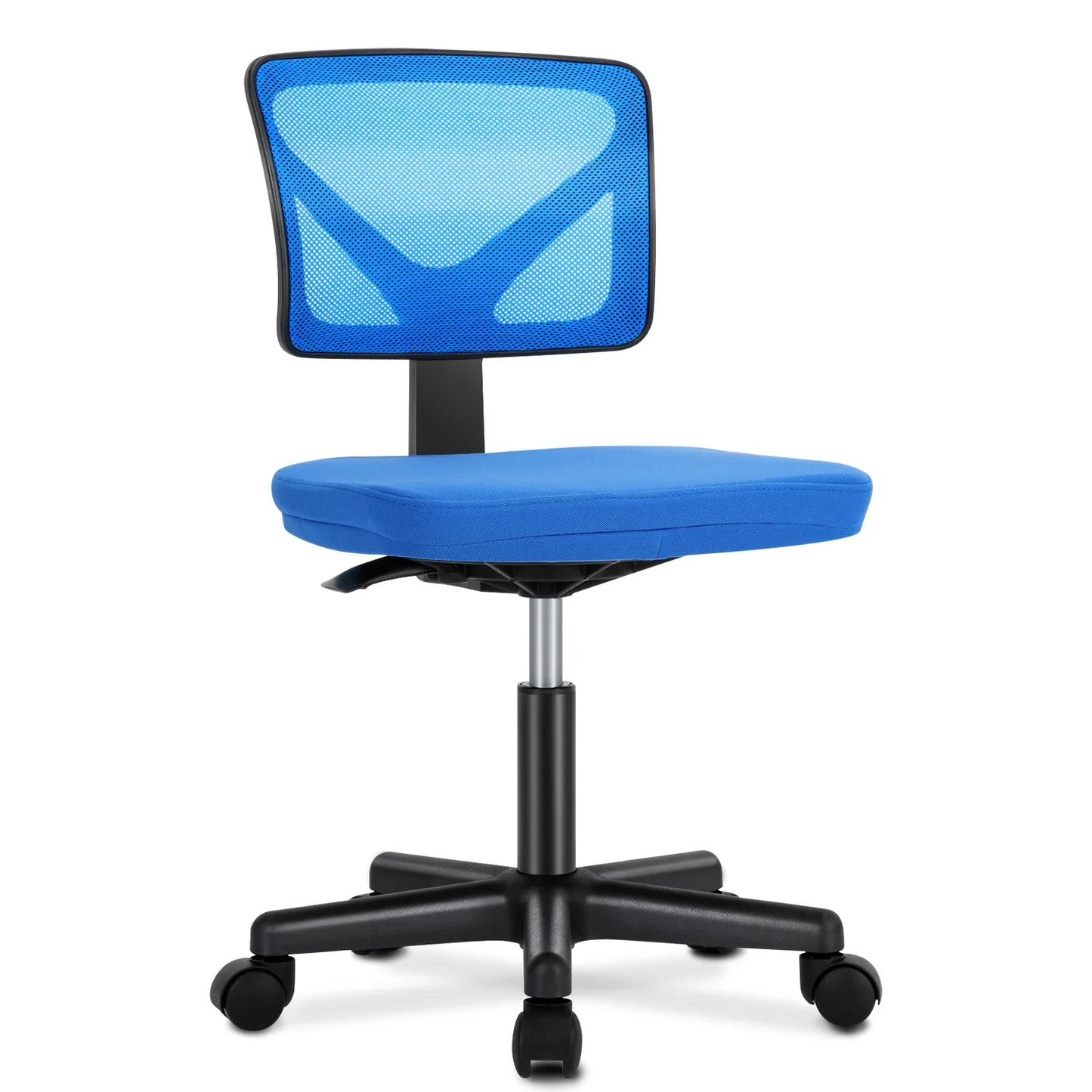 Office Chair, Mesh with Lumbar Support. Low Back with Wheels, Adjustable Height 360° Rolling Swivel Computer Chair