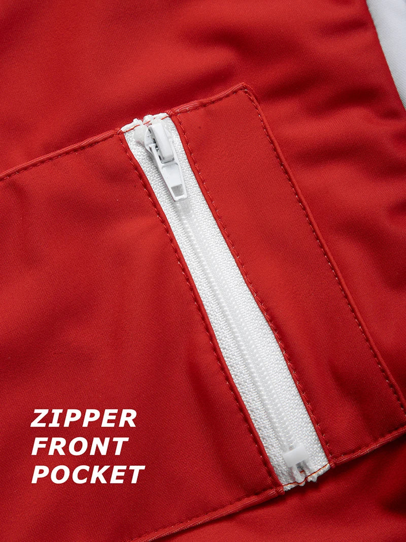 Men's Summer Swim Trunks with Mesh Liner Zipper, Pocket Stretchy Comfy Quick Dry Swimming Shorts