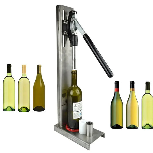 Efficient Bottle Corking Tool, Stopping Speed with 2 POM Heads for Wine Making