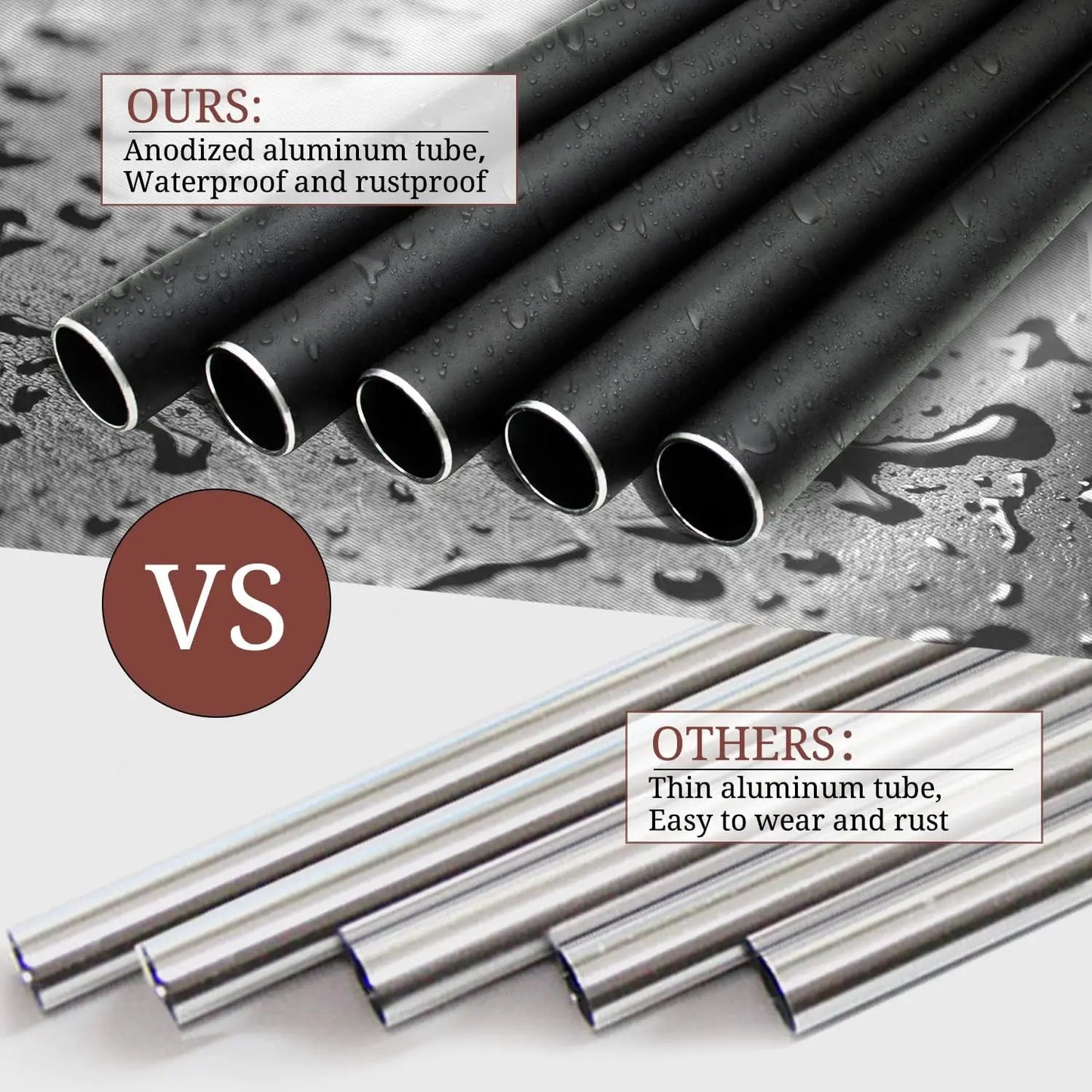 60" Outdoor, Wind Chimes, Large Wind Chimes, Deep Tone with 5 Tuned Tubes and S Hook