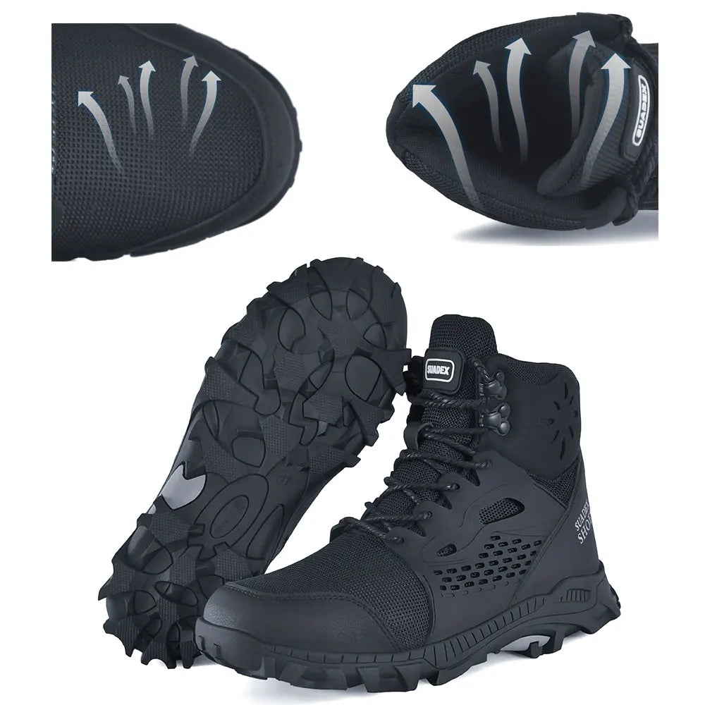 Safety Boots Men Work Shoes Anti-Smashing Steel Toe Male Female Anti-slip