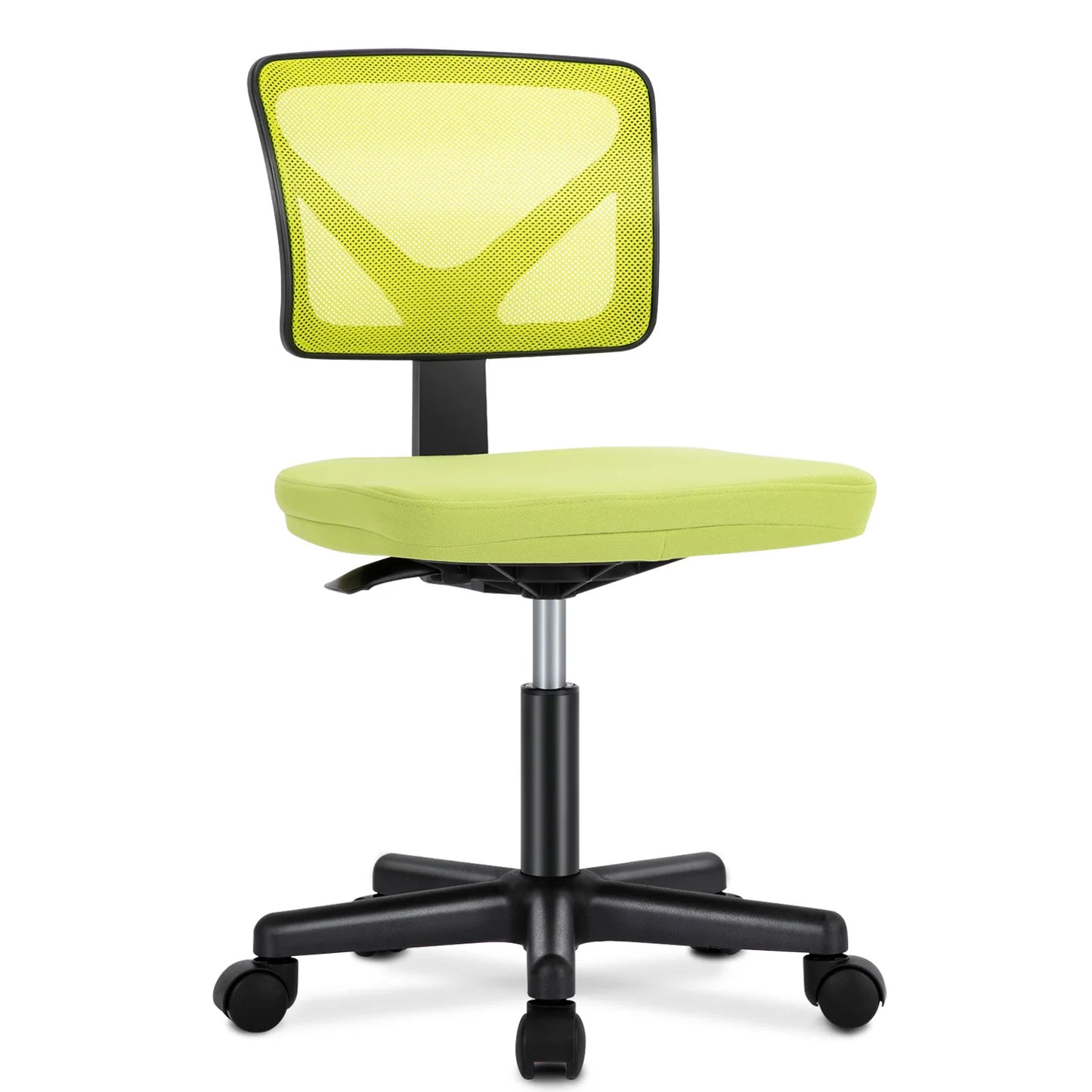 Office Chair, Mesh with Lumbar Support. Low Back with Wheels, Adjustable Height 360° Rolling Swivel Computer Chair
