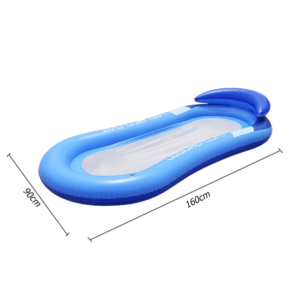 Outdoor Foldable Water Hammock Inflatable Floating Swimming Pool Mattress PVC Summer Air Mattresses Party Lounge Bed 2025