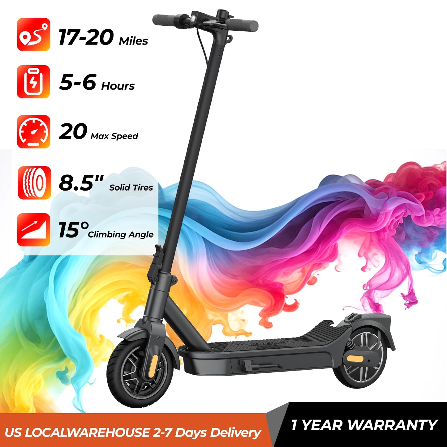 High Speed Electric Scooter Foldable E-scooter 500W 20 Mile Max Range 8.5 Inch Tire Double Suspension App Control Fast Charging