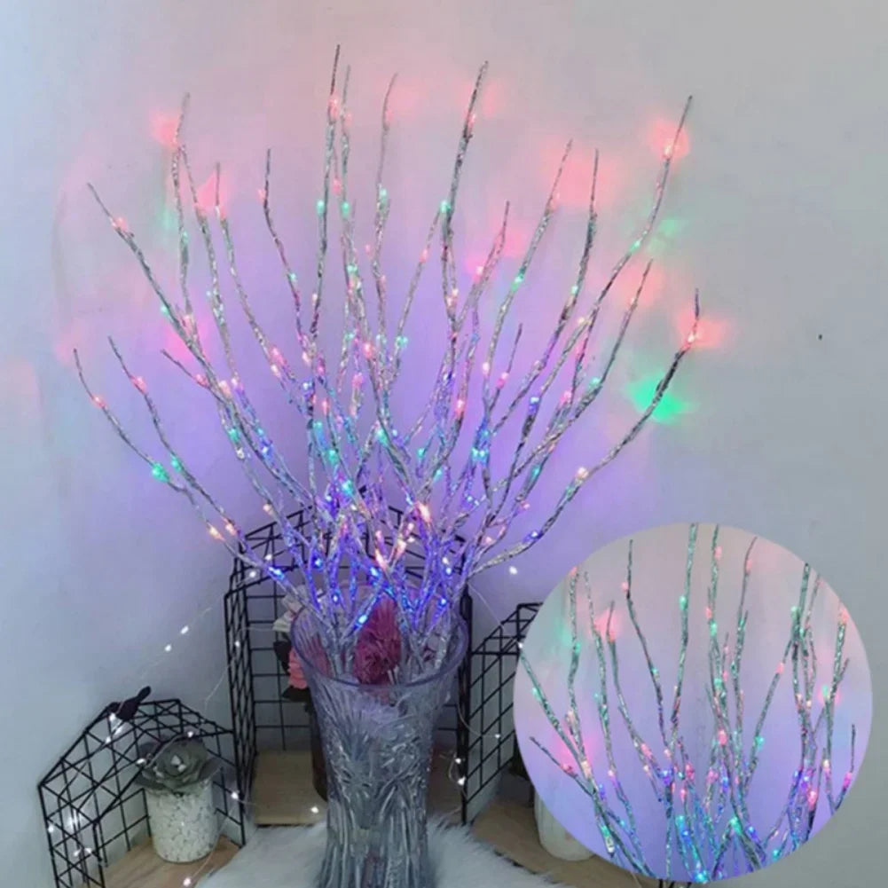 2PCS Decorative LED Lighted Branch Light, Battery Operated Artificial Branches Vase Filler