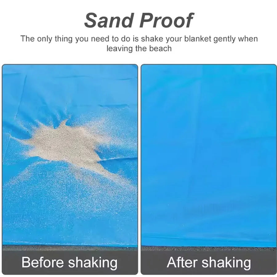 Beach Blanket, Waterproof and Sand proof. Large 2-3 Adult, Light Mat for Travel, Camping, Beach. 83" x 79"