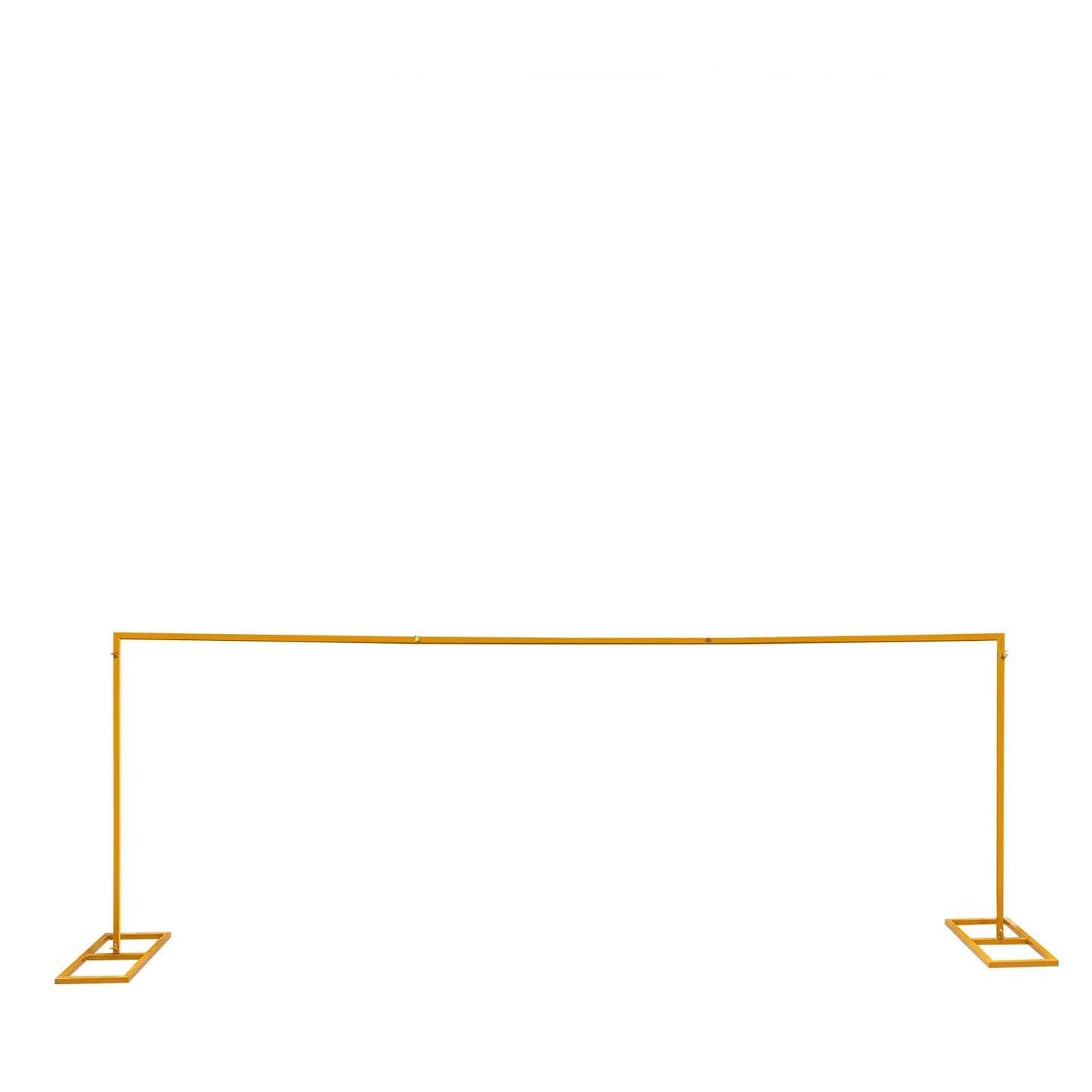 Adjustable Gold Square Wedding Arch Stand with Base, Heavy Duty Metal Backdrop Frame