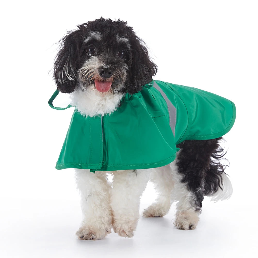 Fashionable Reflective Dog Raincoat, Cute Hooded Waterproof Jacket