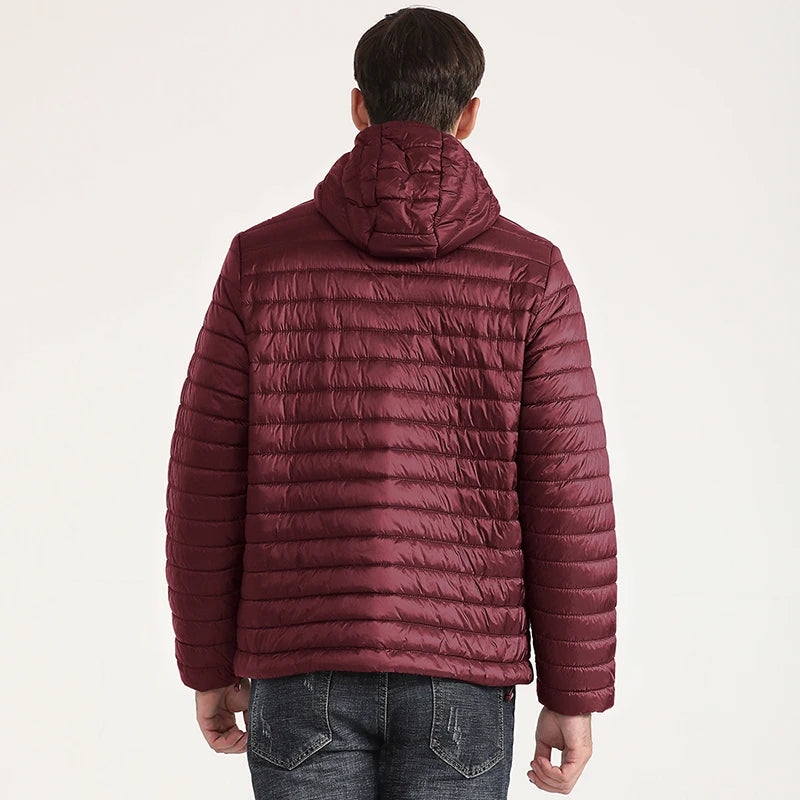 Lightweight Puffer Down Jackets for Men, Warm Parka, Windproof
