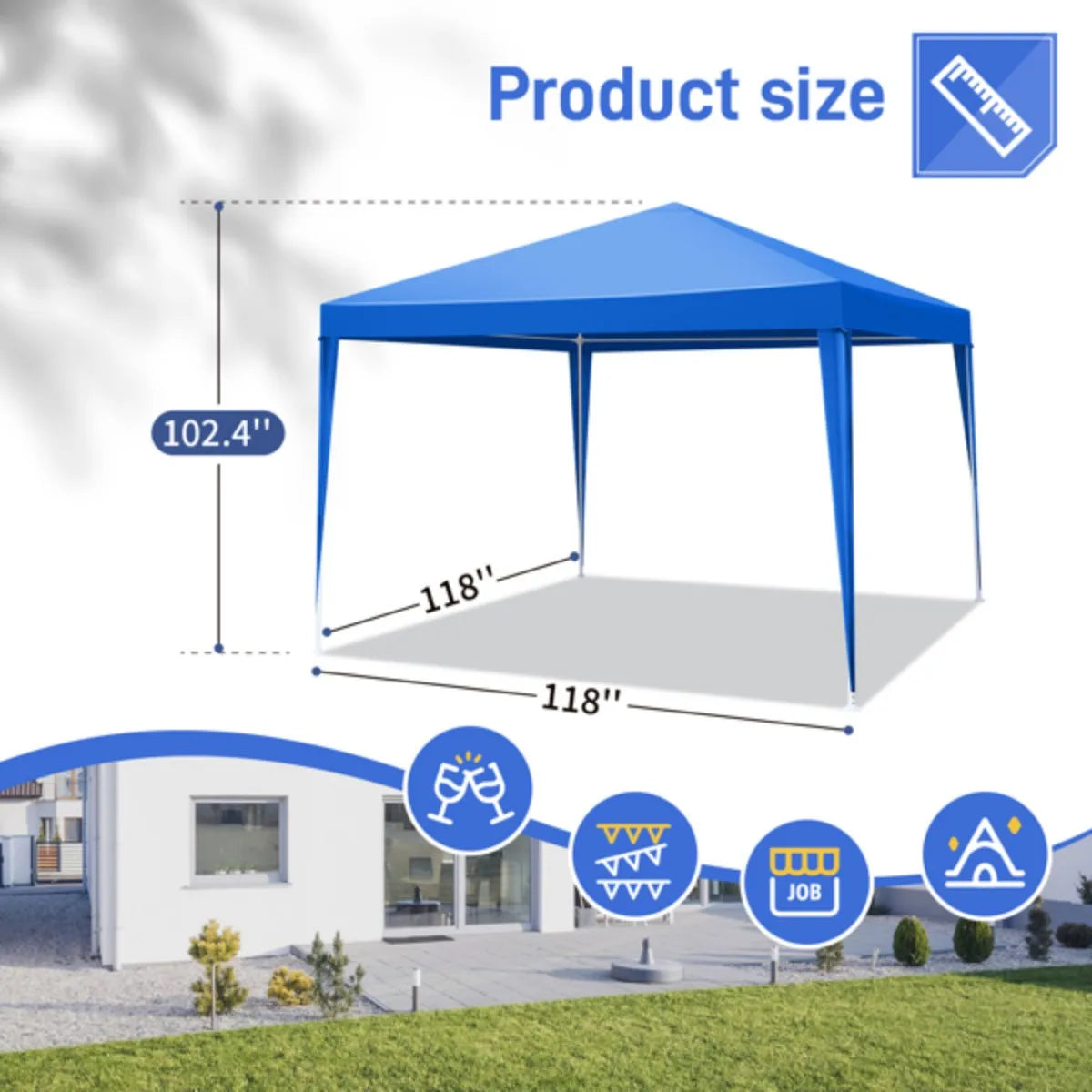 Outdoor Gazebo Waterproof Canopy Patio Tent 10"x10"