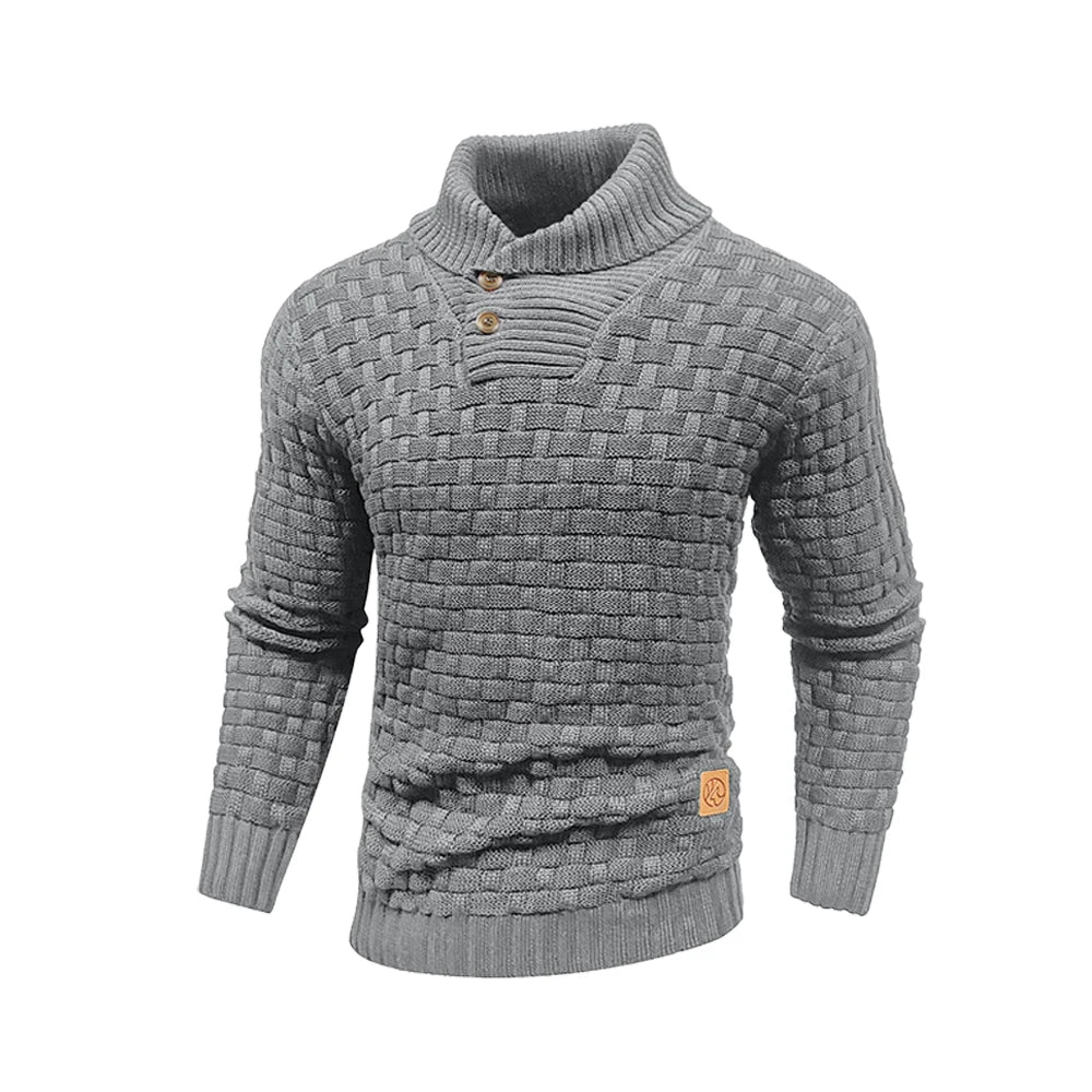Men’s, Women Knitted Sweater Crew Neck Long Sleeve Pullover Textured Ribbed Edge