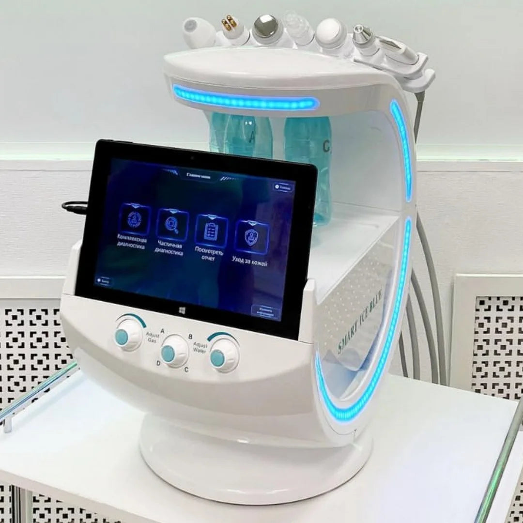 7 In 1 Smart Ice Blue Hydra oxyge Dermabrasion Facial Mahcine Skin Cleaning Skin Analyzer Dermabrasion Facial Aquafacial