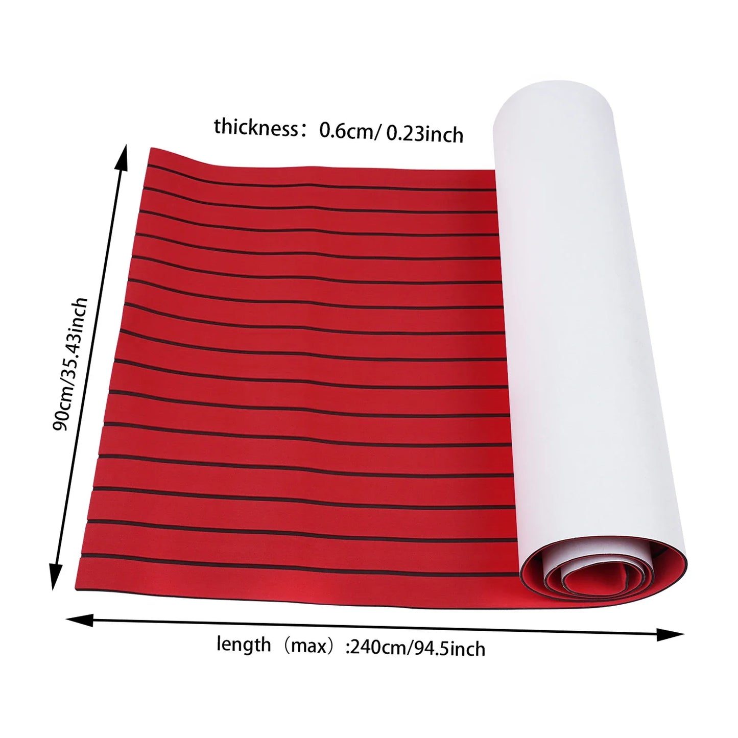 Boat Flooring EVA FoamDeck Flooring Decking Marine Boat Carpeting 94.5''X35.4''X0.24'' Non-Slip Mats for Yacht