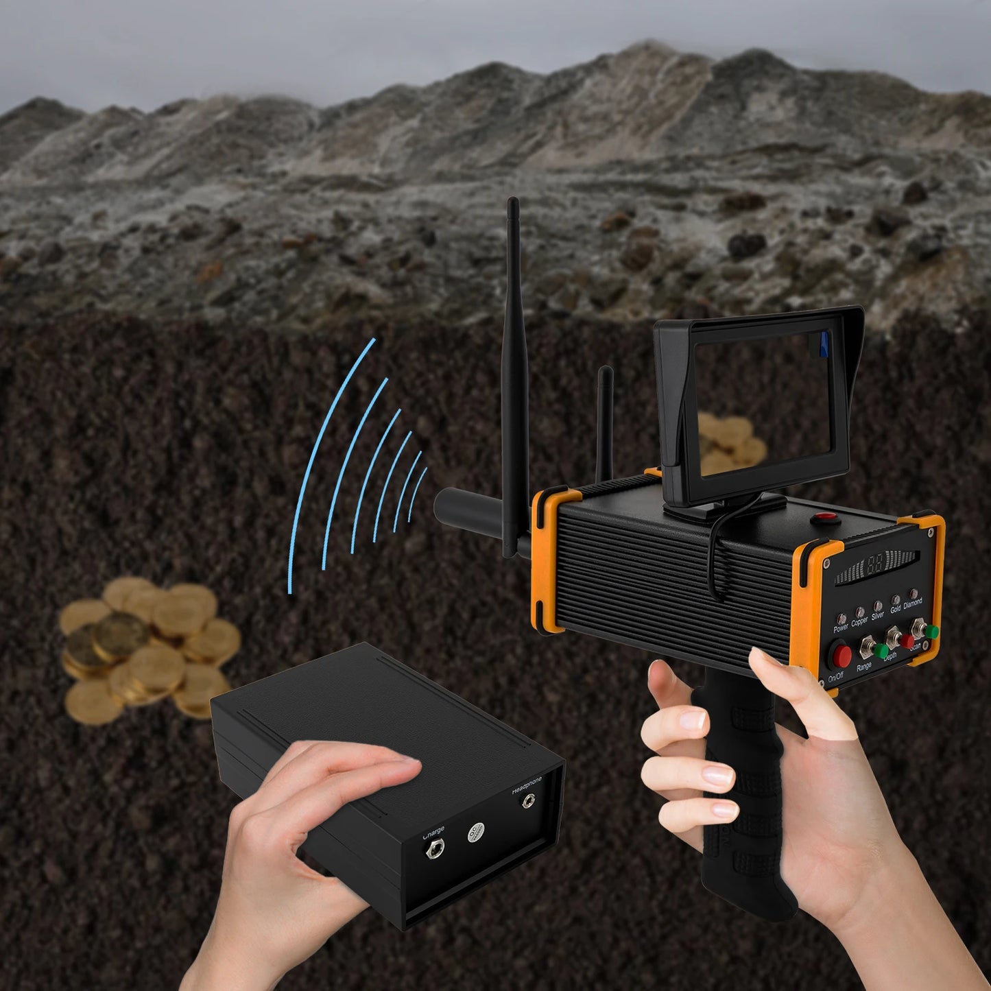 Metal Detector Gold Finder with High Definition Screen for Gold Silver Copper