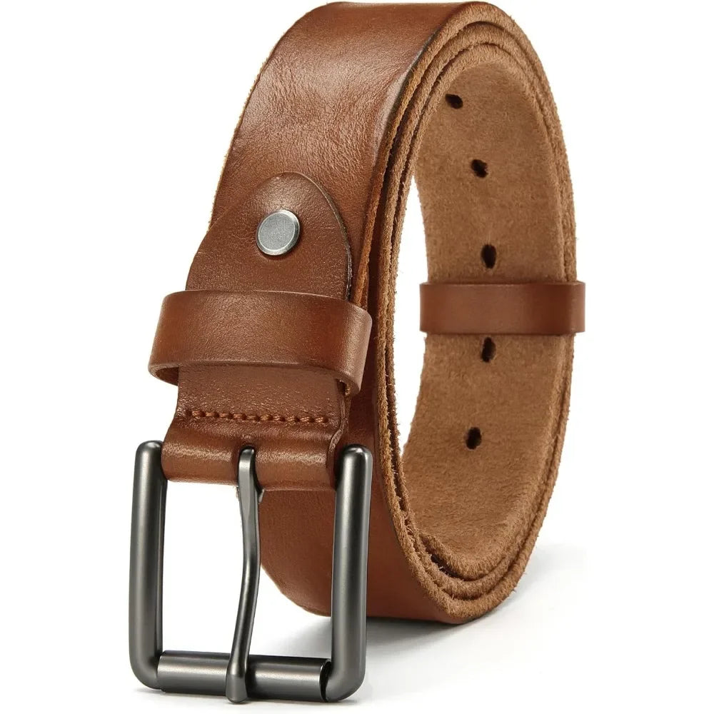 Mens Belts Casual with Genuine Leather