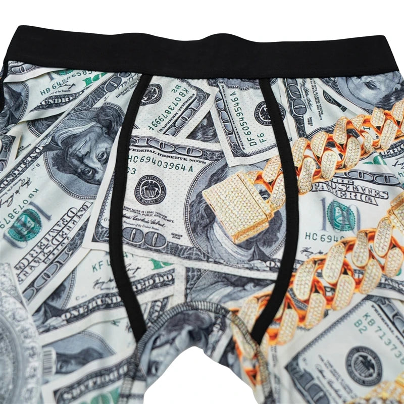 Fashion Print Men Boxer Underwear  Size XL-5XL Men's