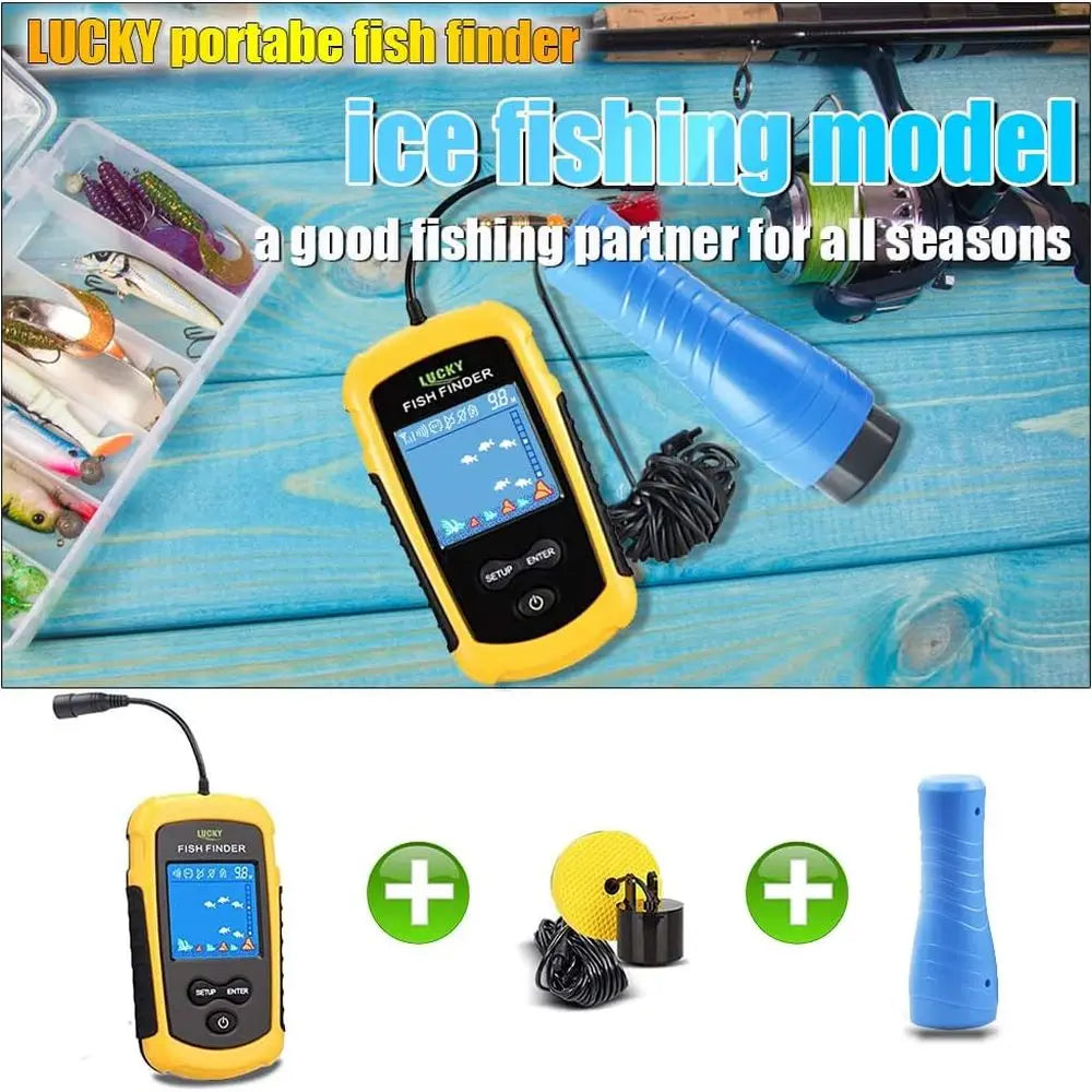 Small Portable Fish Finder, Handheld Fish Finders. Can be used for Ice Fishing