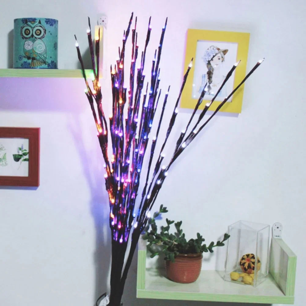 2PCS Decorative LED Lighted Branch Light, Battery Operated Artificial Branches Vase Filler