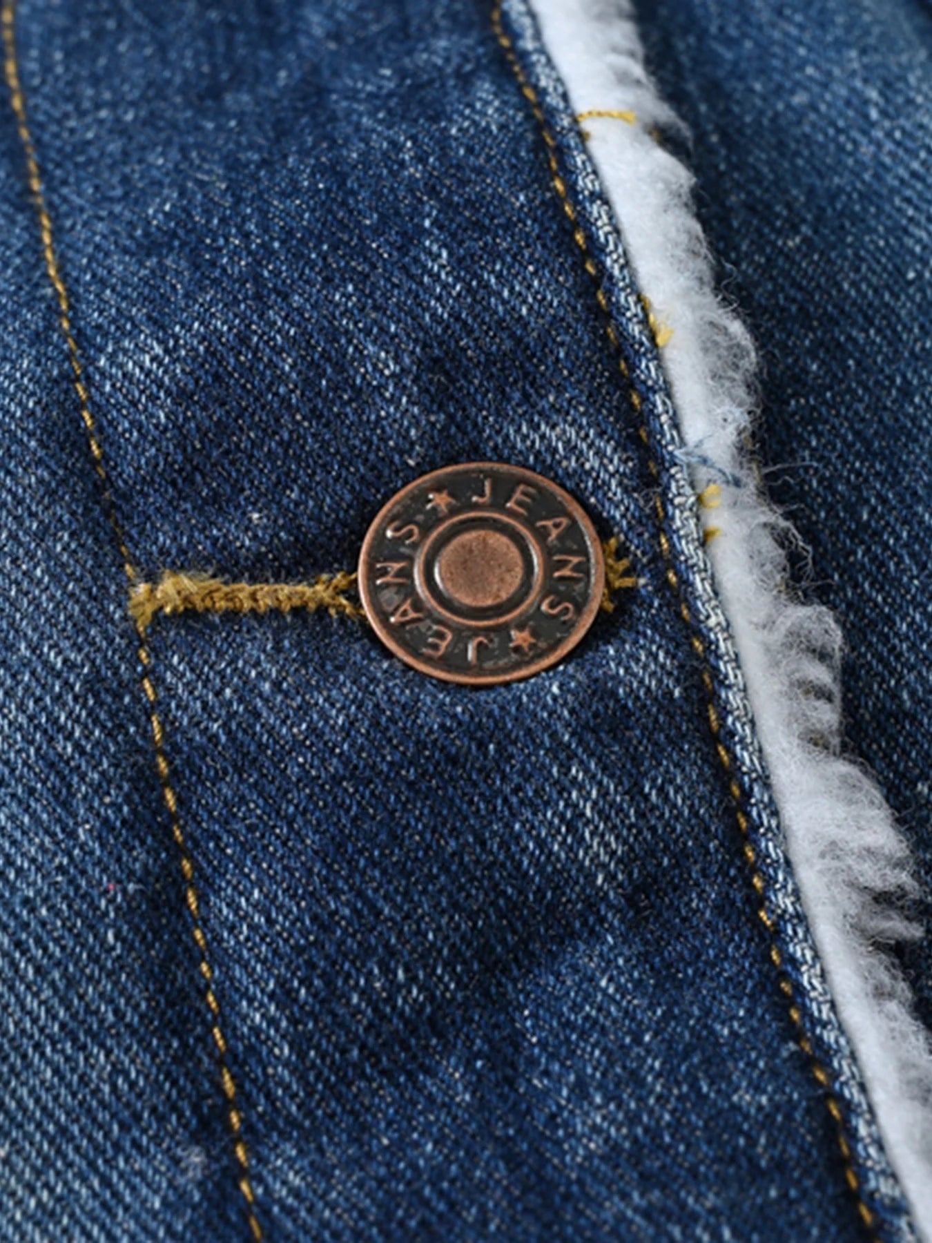 Women`s Sherpa Lined Fleece Warm Winter Denim Jean Sleeveless Jacket