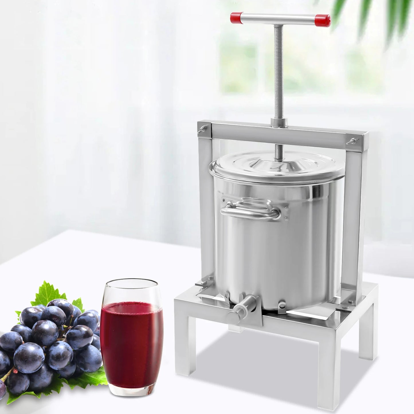 2.6 gallon Fruit Wine Cider Press. Apple, Grapes, Pears, Blueberries, Strawberries Crusher Juice Maker