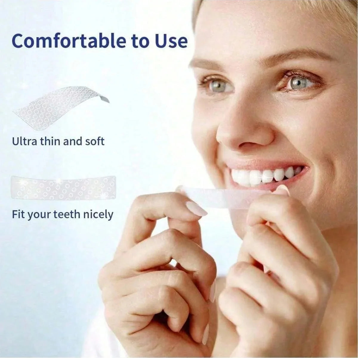 [5D] 28 Days Teeth Whitening Strips, Effective Teeth Whitener Helps Remove Smoking / Coffee / Soda / Wine Stain