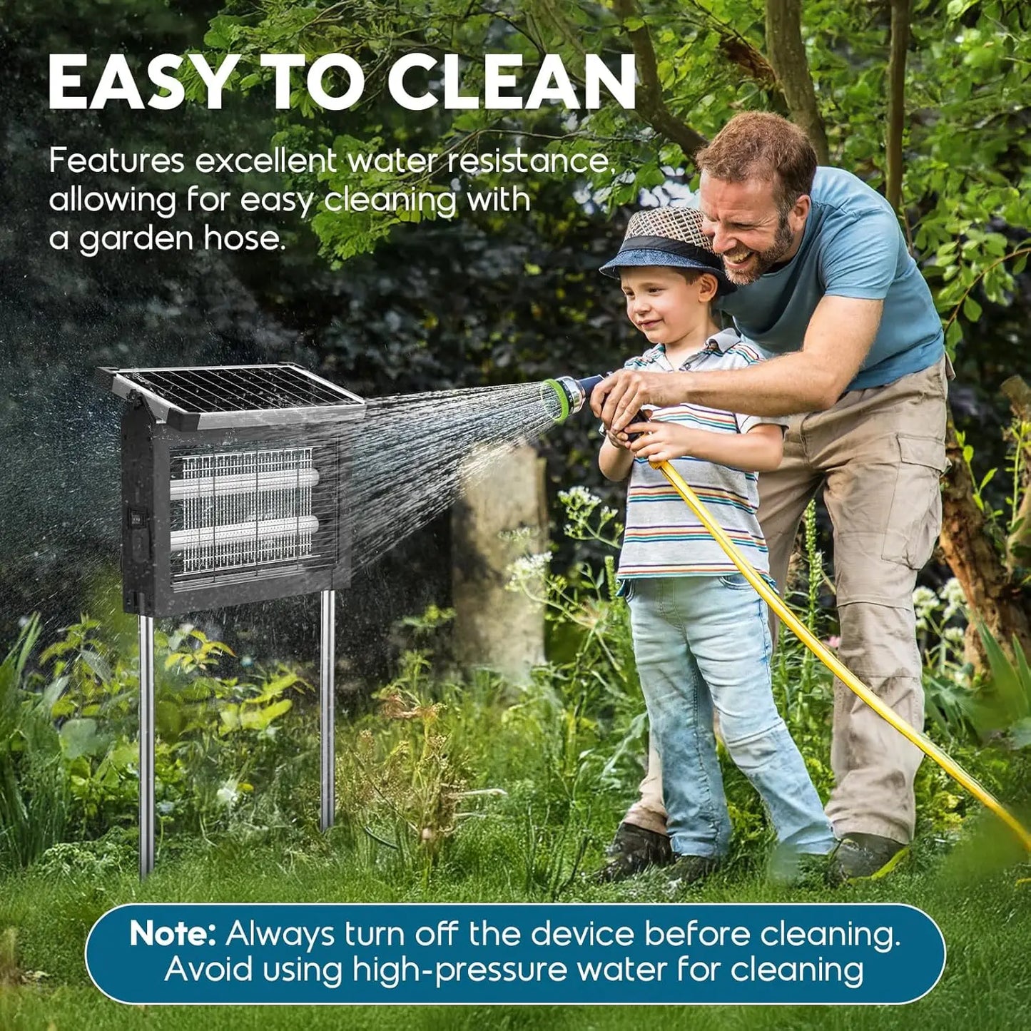 Solar Bug Zapper, 4500V with Panel Sensor, Waterproof Electric Zapper for Garden Patio Camping