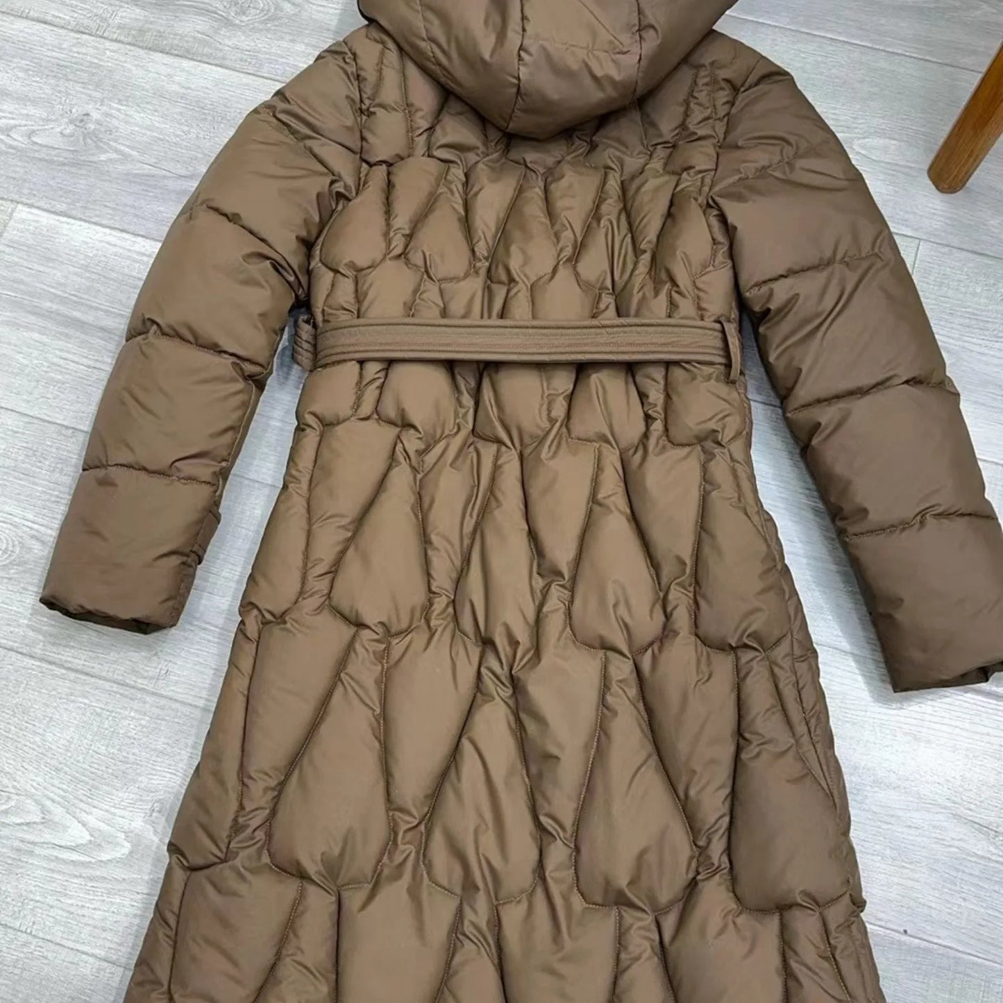 Knee Length Cotton Jacket For Women, Loose And Thickened Overcoat