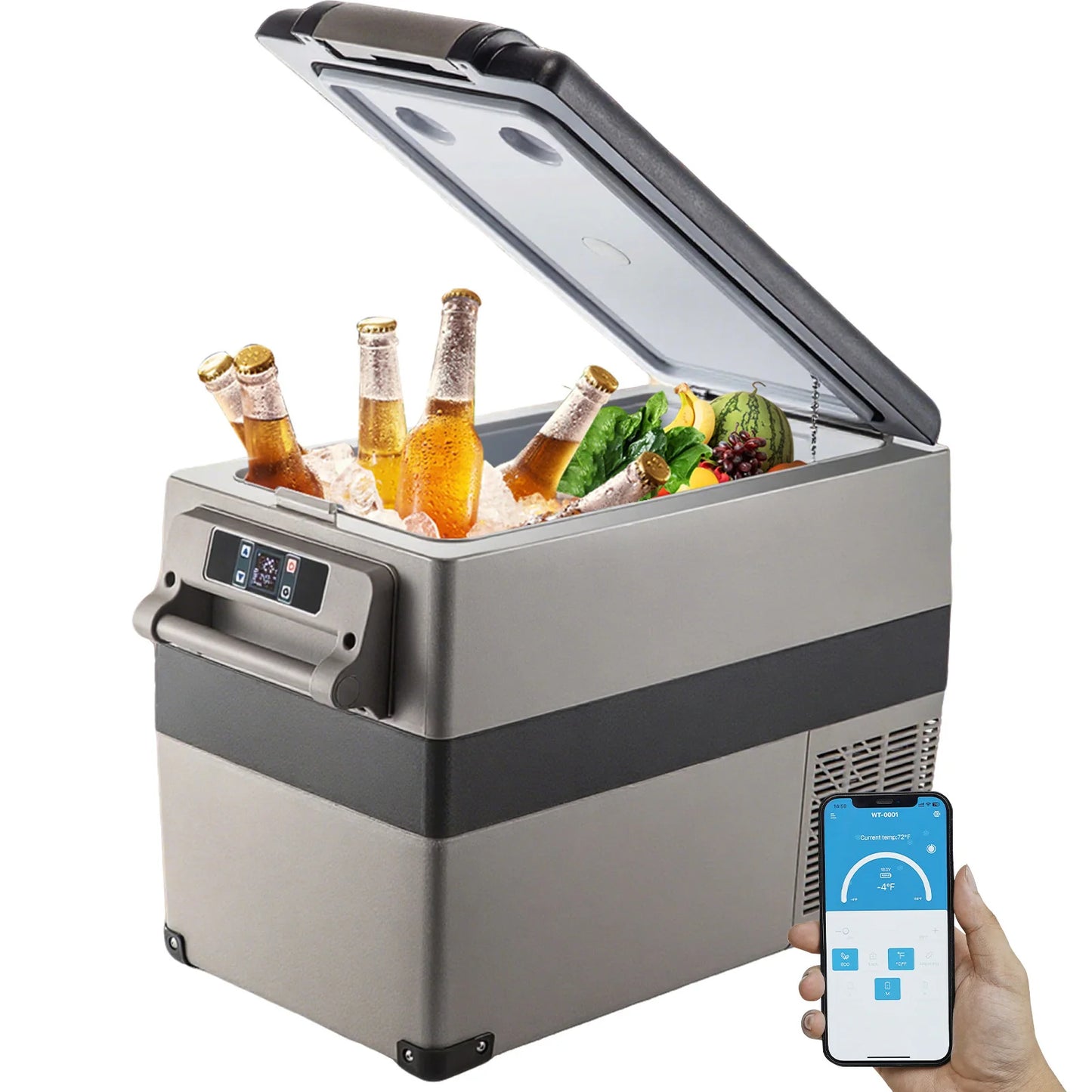 15-55L Portable Electric Refrigerator. Compressor 12V/24V DC 110-240V AC, Freezer, Refrigerator