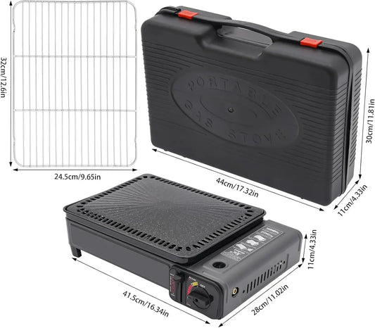 Butane Grill with Grill Net, Stove, Camping Grill Gas Stove