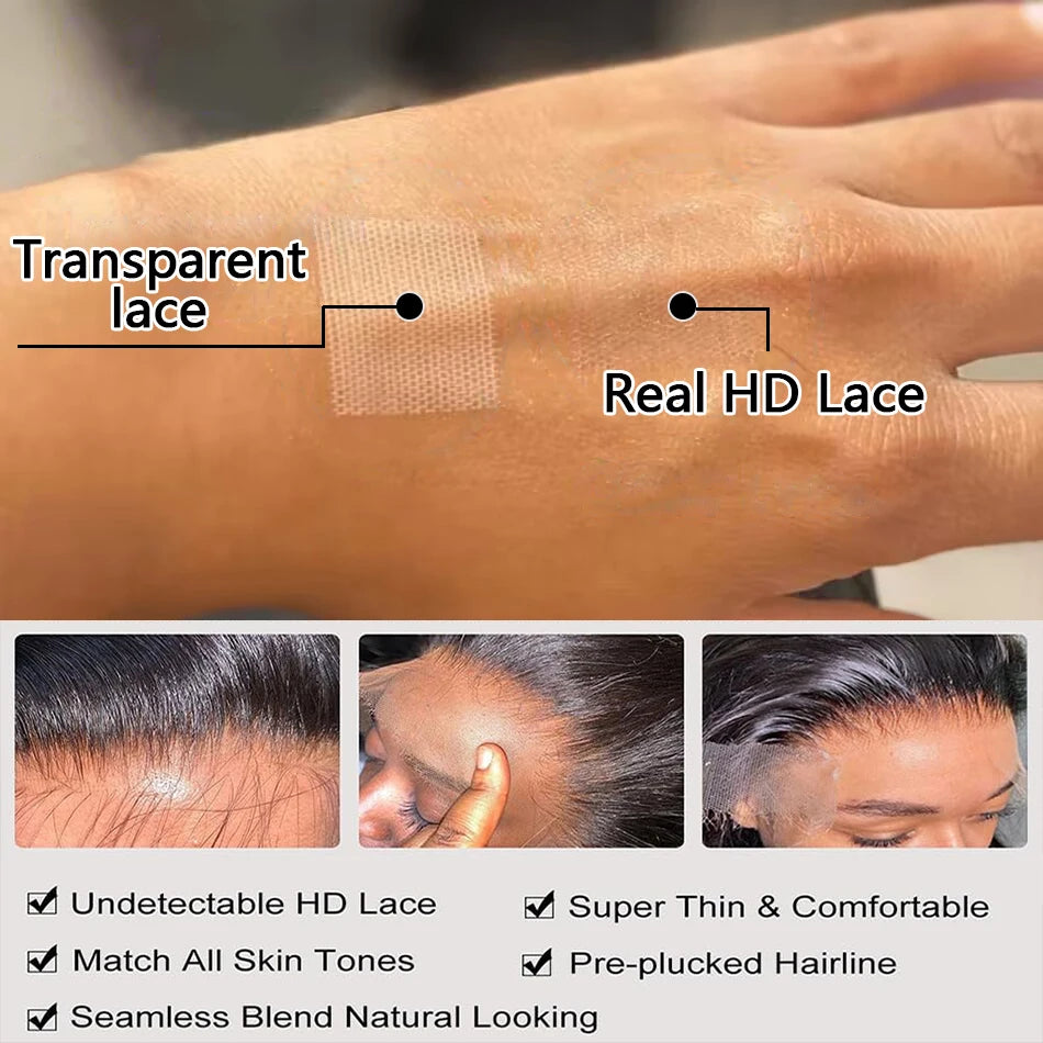 200% Density 13x4 Short Straight Brazilian Wig, Remy Hair, Transparent Lace Full Frontal Wig,100% Human Hair