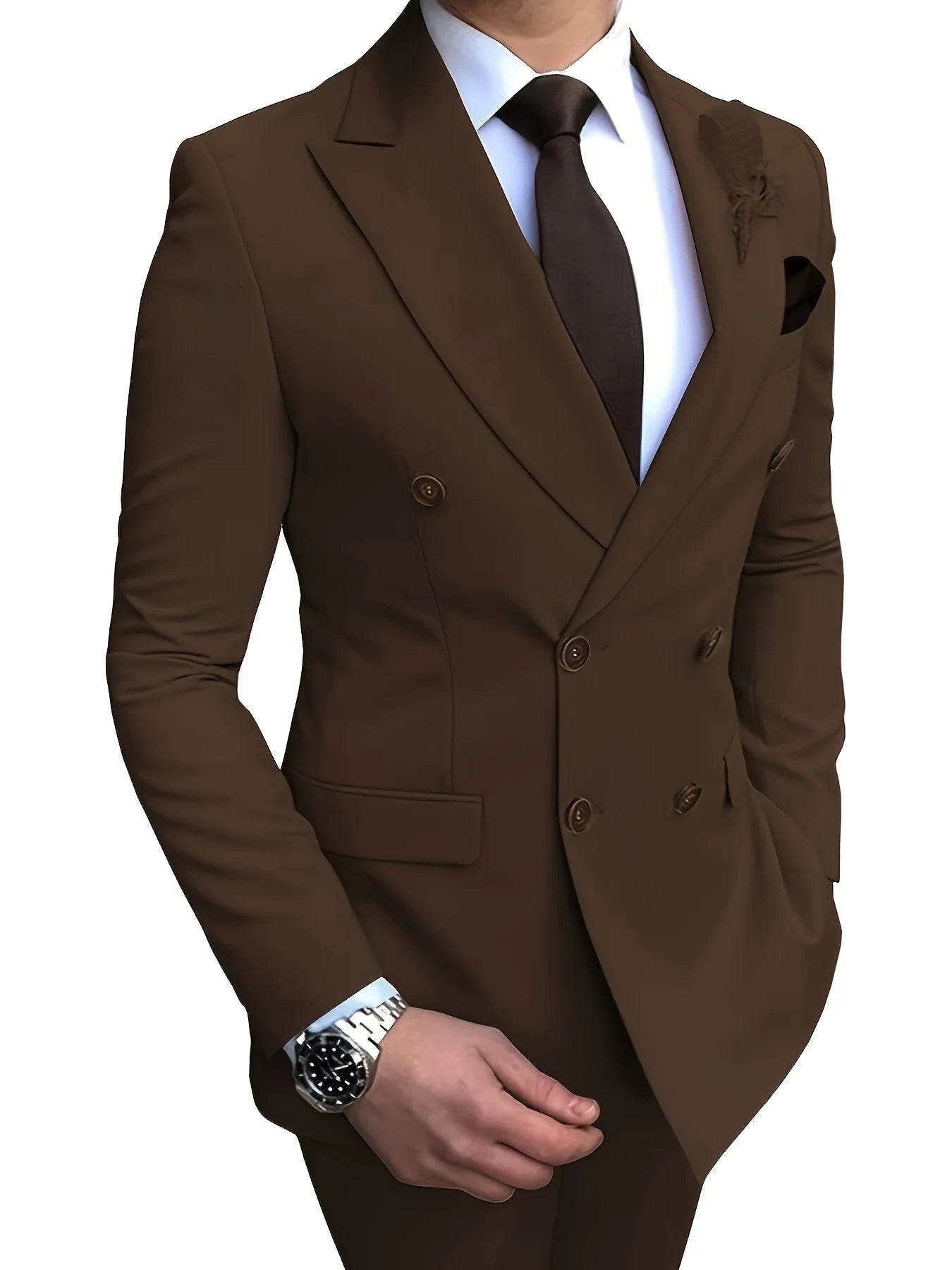 Men's Suits 2-Piece Set Double Breasted Jacket and pants