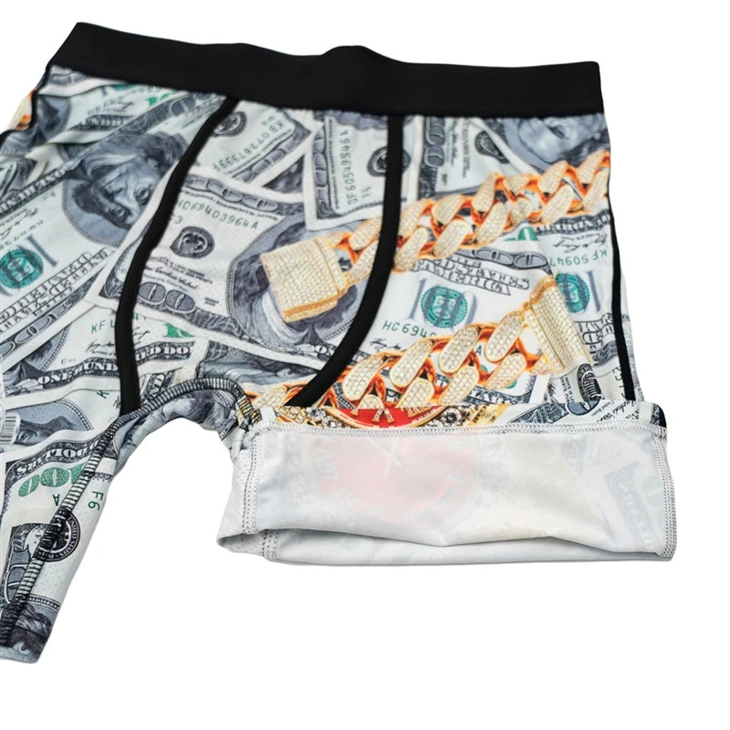 Fashion Print Men Boxer Underwear  Size XL-5XL Men's